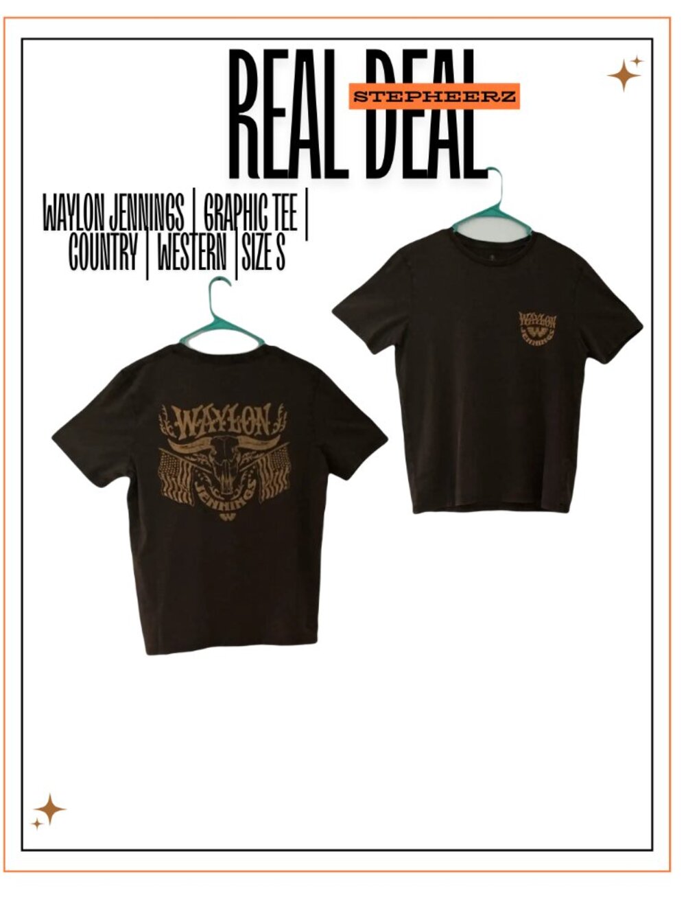 Waylon Jennings | Graphic Tee | Country | Western | Size S